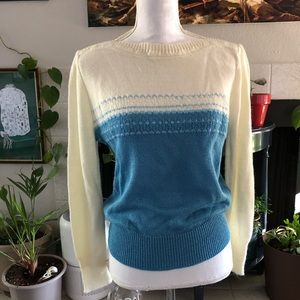 Vintage 1950s Knit Boatneck Sweater